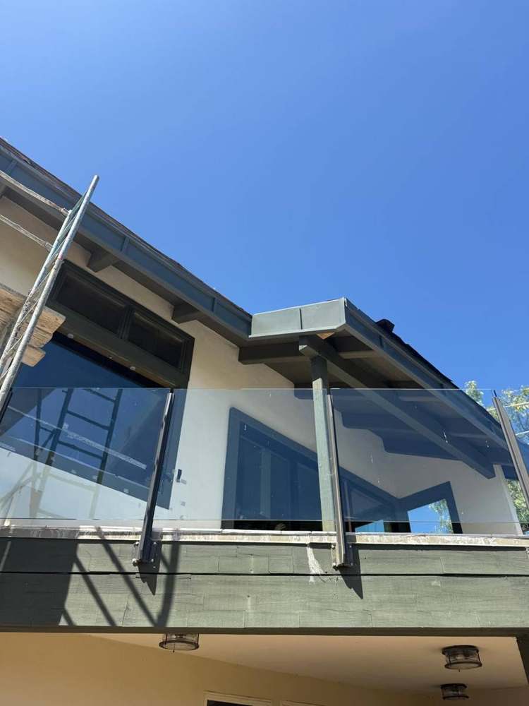 Custom fascia + perforated metal soffit panels in Bel Air