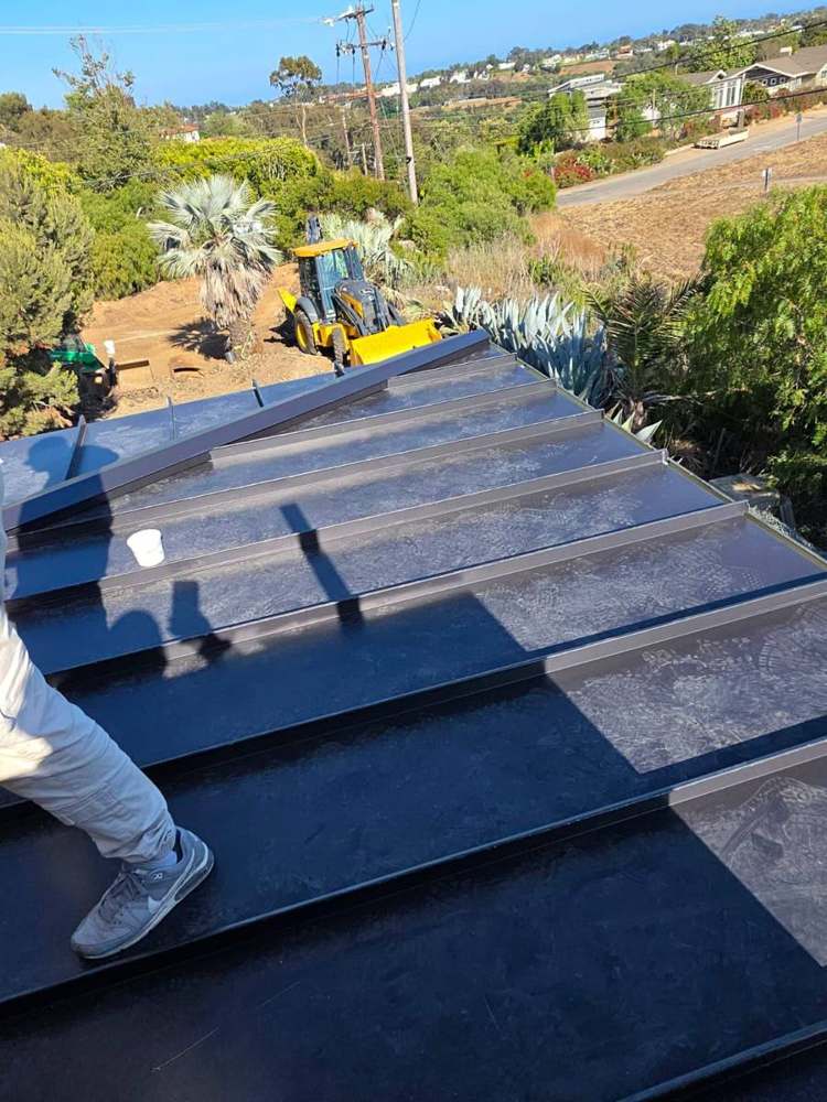 Standing seam metal roof in Malibu