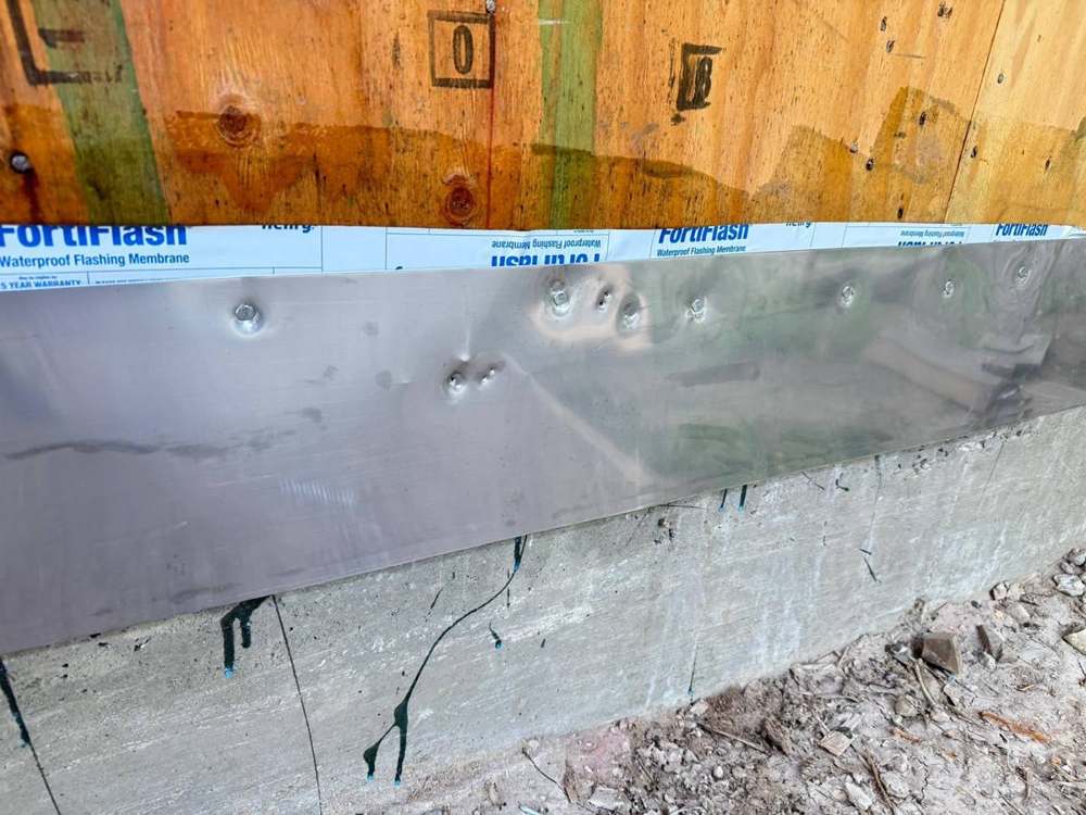 Foundation base flashing in Bel Air