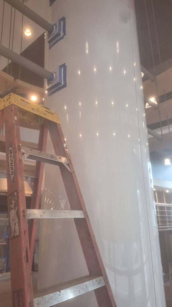 Interior column cladding in West Hollywood